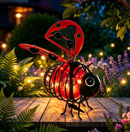 Solcellsdriven hängande bi-lampa