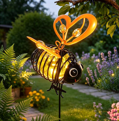 Solcellsdriven hängande bi-lampa