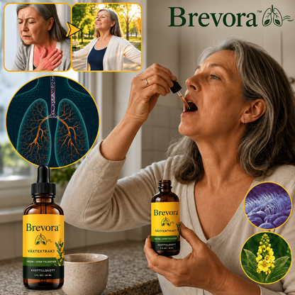 Brevora™ | Örtdroppar för friska luftvägar & behagligare andning