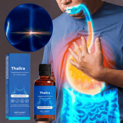 Thalira™ | Flytande formula för lugnare hals & behagligare kvällar