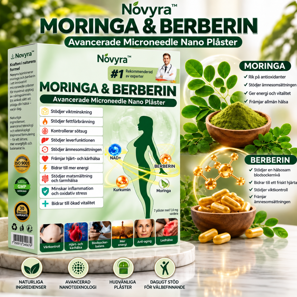 Novyra™ | Dagliga plåster för viktkontroll & välbefinnand