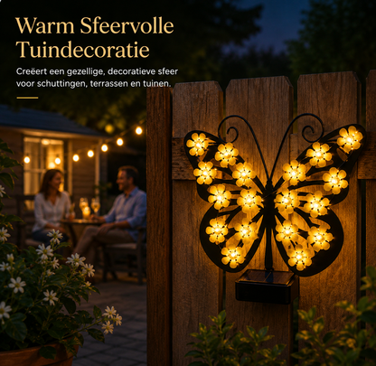"FlutterBloom™ | Solenergidriven Dekorativ LED Fjärilslampa i Blomform