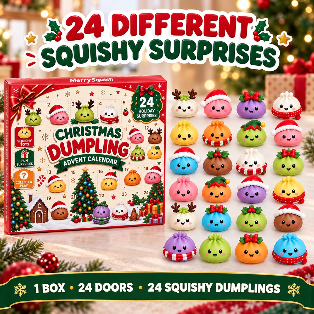 Squishmas™ | Adventskalender med 24 mjuka överraskningar