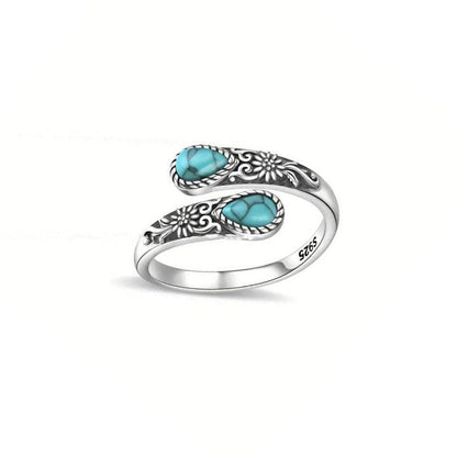 💍 1+1 GRATIS! ⏳ Moonring™ – Vintage justerbar öppen ring med droppformad glödande zirkon – elegant, tidlös och perfekt för både vardag och fest 💧✨